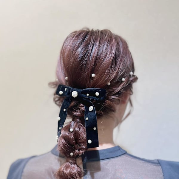 編みおろしヘアアレンジ