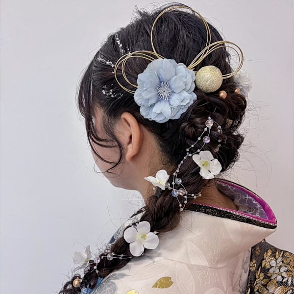 着物に合う編みおろしアレンジ