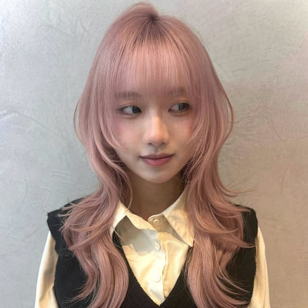 ワイドバング/ホワイトブロンド[髪質改善/ヘアセット/大宮]|Ess 艶髪/髪質改善/韓国風