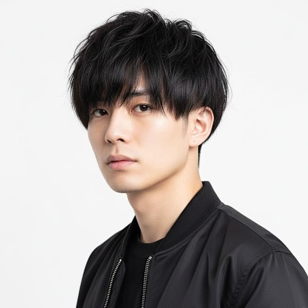 MEN’S HAIR/ブルーブラック/マッシュショート|elde 9’s HAIR STAND川口 川口店