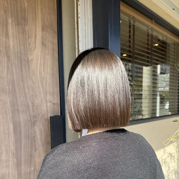 切りっぱなしボブ/美髪ヘア