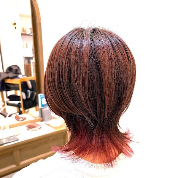 襟足ピンクバイオレット|半個室型美容室 Sourire 野芥店