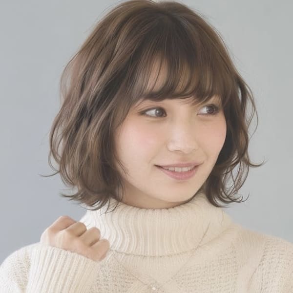 ふんわりボブ×グレージュ|ameri love hair