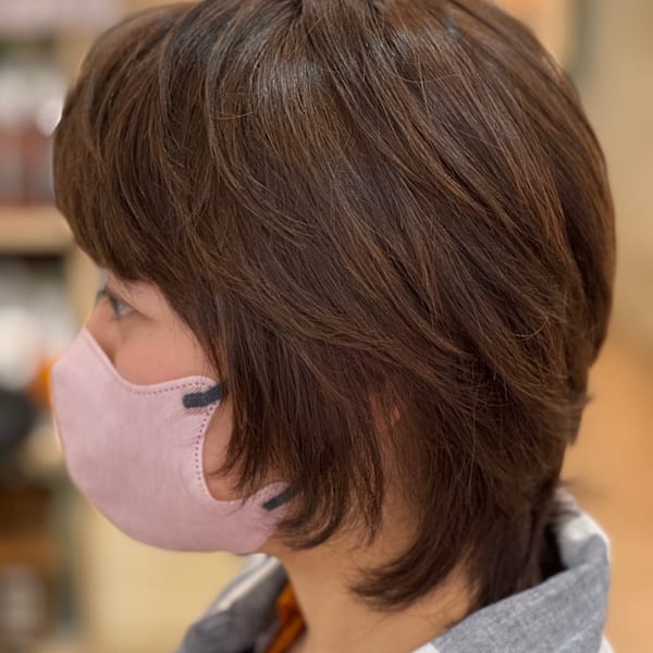 ミディアムレイヤー|hair&make imus MADOMOAZEL