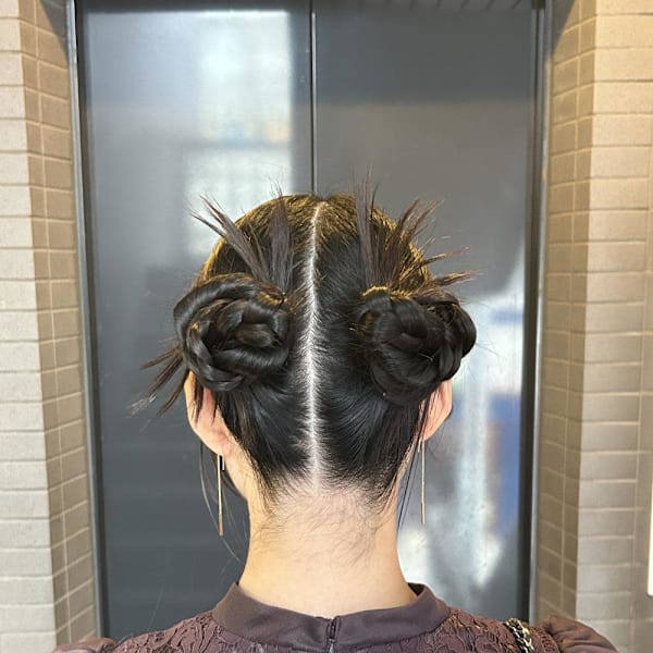 お呼ばれヘア/ブライダルヘア/エンドウ