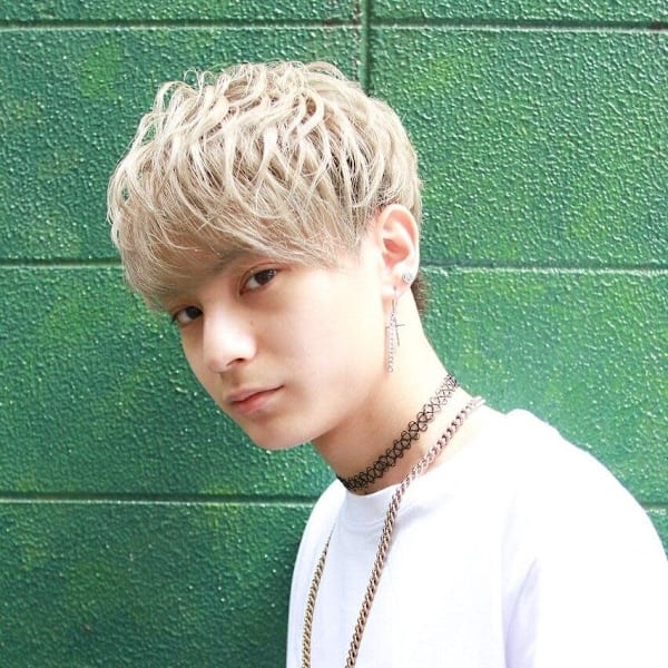 ホワイトブロンド×マッシュ/メンズ