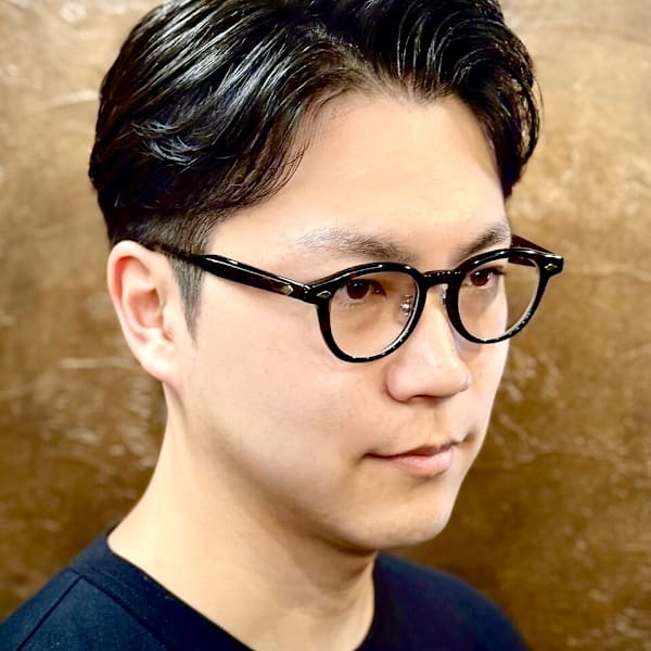 ビジネス毛流れスタイル|銀座shino~灯~HANARE メンズ 理容室 barber【トモシビ ハナレ バーバー 】