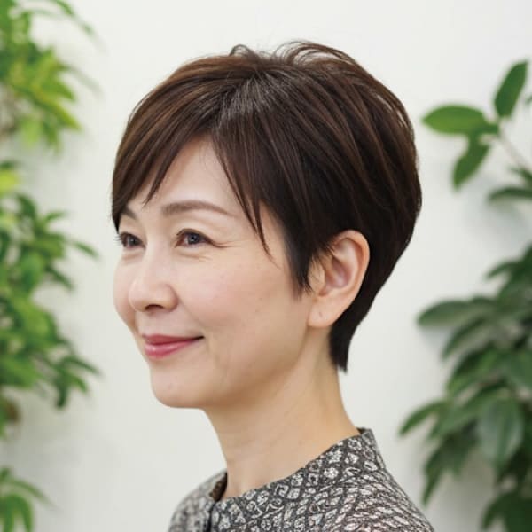 50-60代にオススメ★耳だしスッキリショート