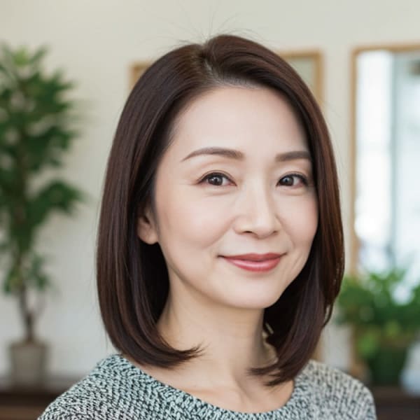 50-60代にオススメ★ストレートボブ