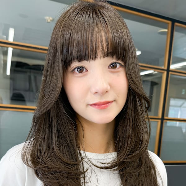 20代30代◎韓国風ふんわりレイヤーグレージュカラー