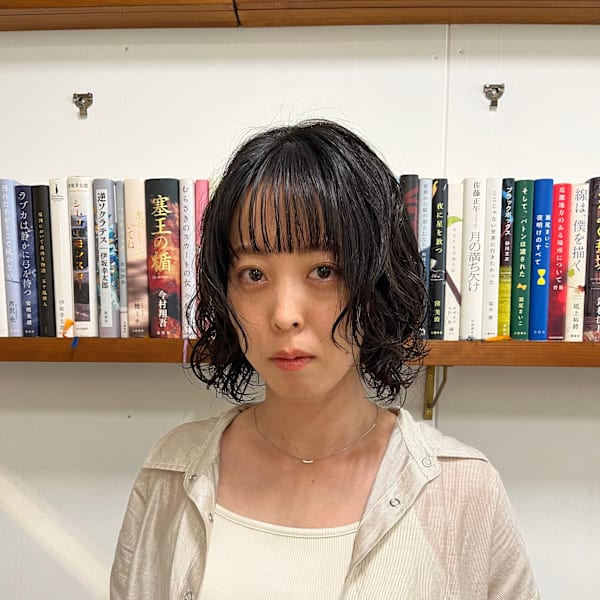 HaKU maison髪質改善ハイライトショートボブパーマ