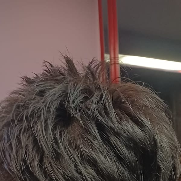 ツーブロック刈り上げ、白髪暈し|pm hair