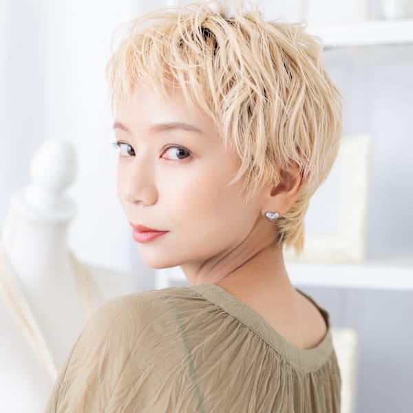 フレンチカジュアルマッシュショートパーマ　レイヤーショート|mod's hair【モッズヘア】越谷/越谷西口店