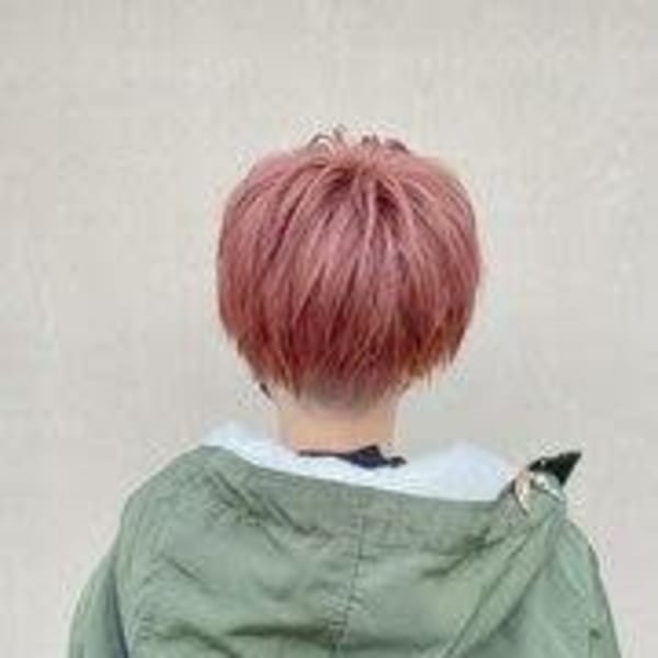 ピンクベージュカラー×2ブロショート