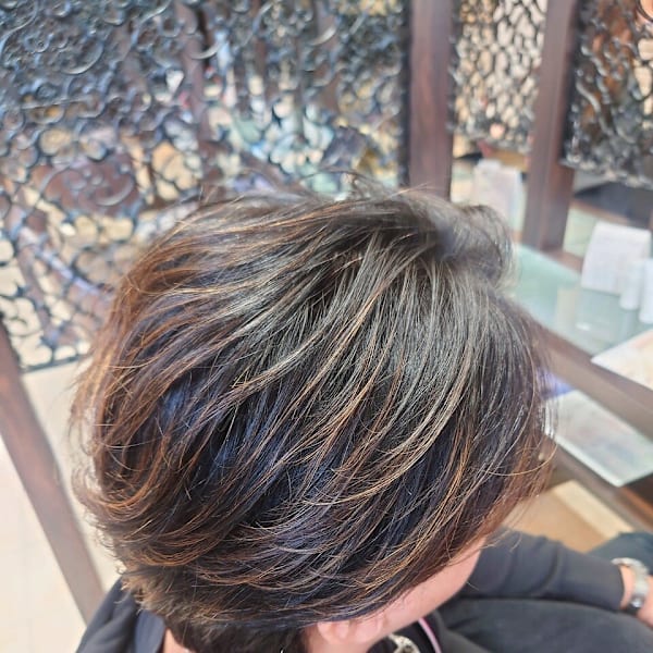 ニュアンスパーマセンターパートメンズスタイル