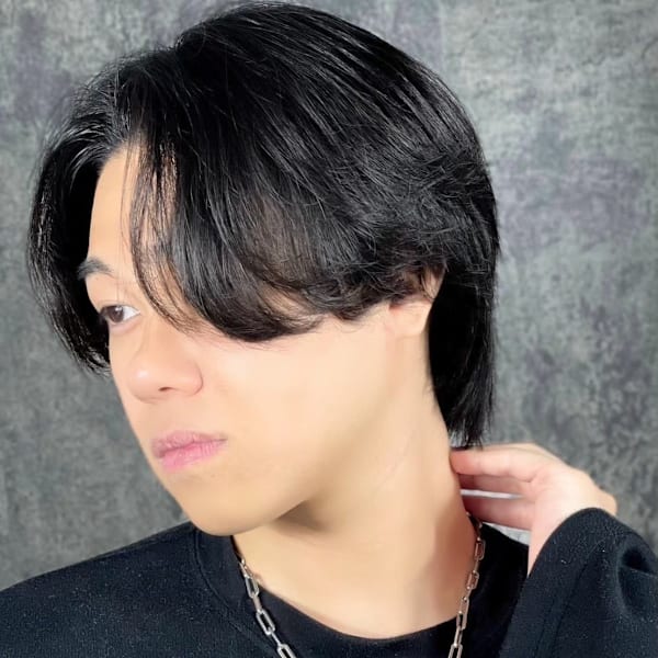 韓国風センターパートマッシュ