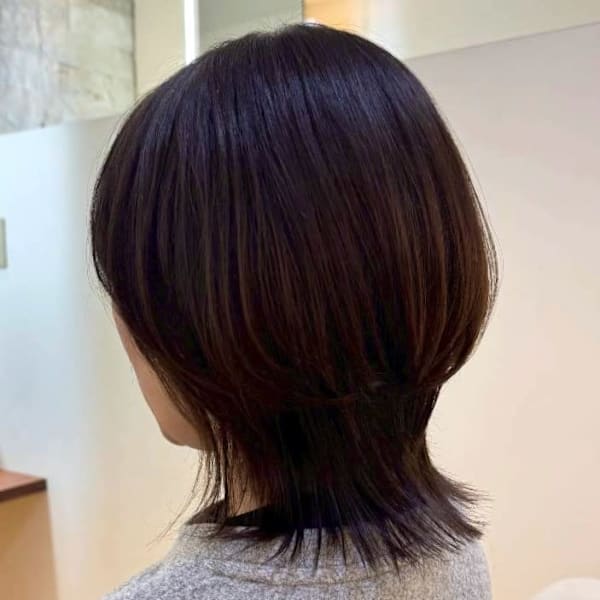 レイヤーカット ダークグレージュ ワンカール 30代 40代|Beautissimo 所沢