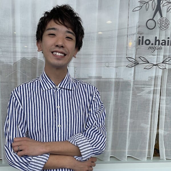 半個室サロン ilo.hair mysa 矢作店【ハンコシツサロン イロヘア ミーサ ヤハギテン】のスタッフ紹介。尾崎 翔