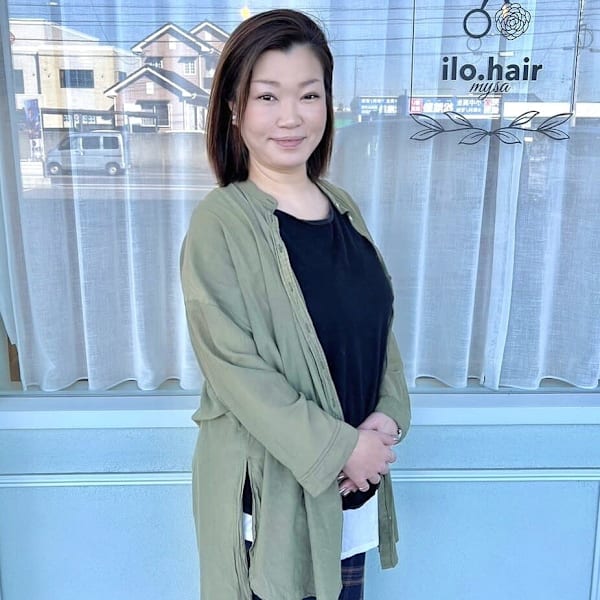 半個室サロン ilo.hair mysa 矢作店【ハンコシツサロン イロヘア ミーサ ヤハギテン】のスタッフ紹介。外山 小百合