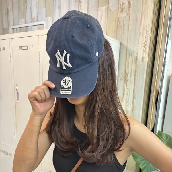 レイヤーカット/ブラウンベージュ/韓国/顔まわりカット|newi 広島