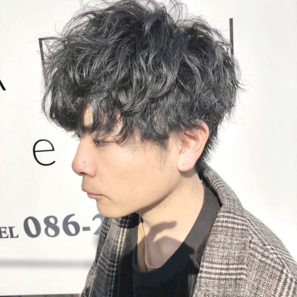 マッシュ　スパイラルパーマ　シャドウパーマ|ARCH ブランチ岡山北長瀬