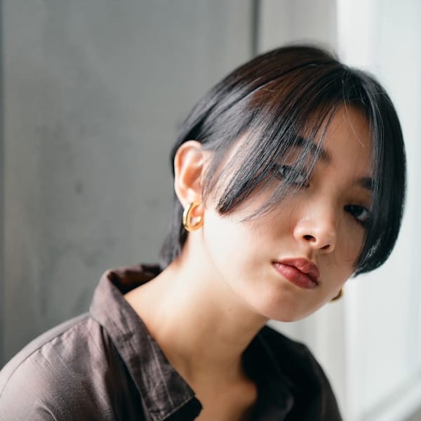 髪質改善小顔カット暗髪ショート美髪*Zina