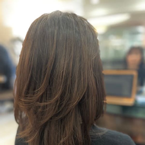 上品で大人っぽいベージュ・レイヤー［用賀/髪質改善］
