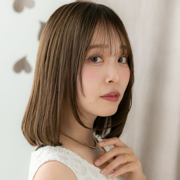 小顔姫カット前下がりミディアムレイヤースタイル20代30代|COVER HAIR bliss【カバーヘア ブリス】大宮/大宮西口店