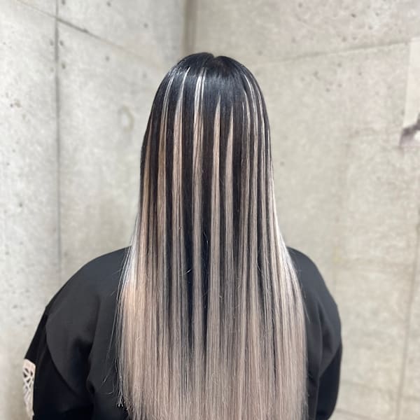 シールエクステ　ハイライトグラデーション　バレイヤージュ|GANANCIA 横浜店