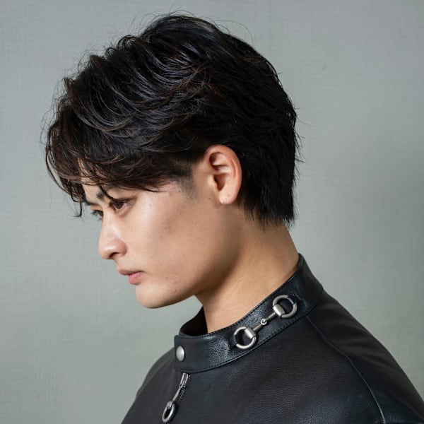 フェザーセンターパート/メンズ