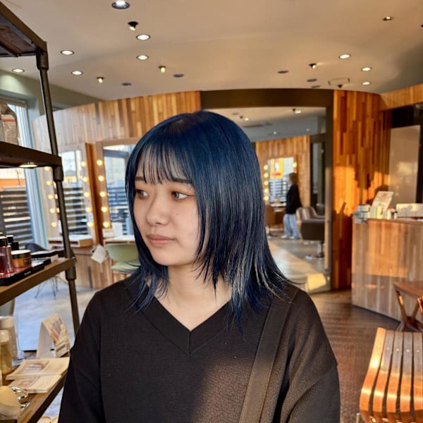 blue color|hair lounge ungu