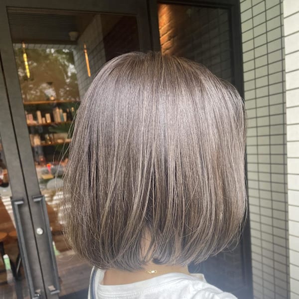 透明感たっぷりグレージュヘア|半個室型美容室 Sourire 博多店