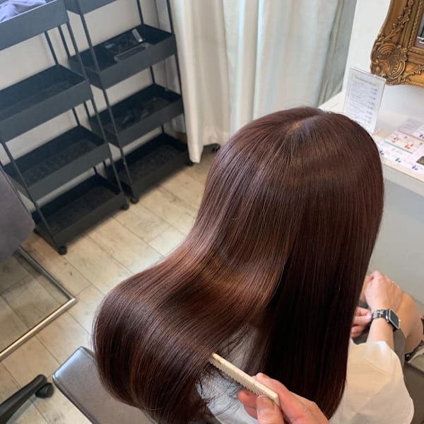 アルカリ酸熱カラーで髪質改善！[髪質改善]
