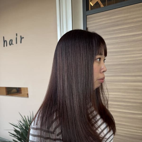 レッドブラウン/美髪ヘア|半個室 rire hair 大野城店