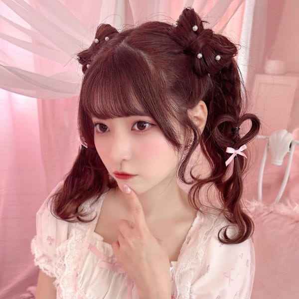 小鳥遊るいちゃん立体リボンハートハーフツイン＊まゆ