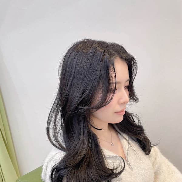 髪質改善/透明感カラー/顔まわりレイヤー/カット/韓国/前髪|newi saLyu 立川