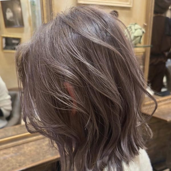 ゆるふわミディアム/ラベンダーグレージュ|modish by artina 本厚木店