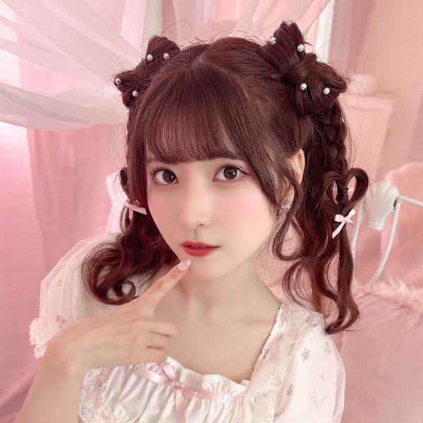 小鳥遊るいちゃん立体リボンハートハーフツイン＊まゆ