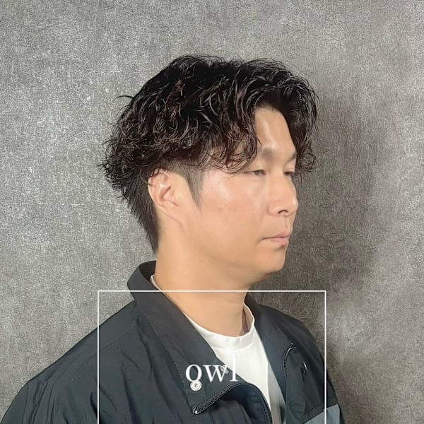 波巻きパーマ×ツイストスパイラルパーマ×men's