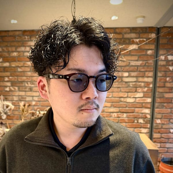 メンズカットツイスパシャドウパーマ