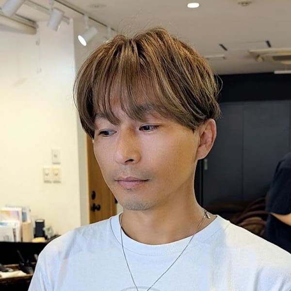 大人メンズソフトマッシュ×ハイトーン