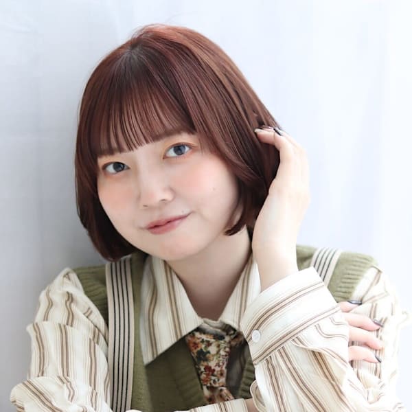 大人ボブ×ミニマルボブ×オレンジブラウン×20代ヘア×30代|albero