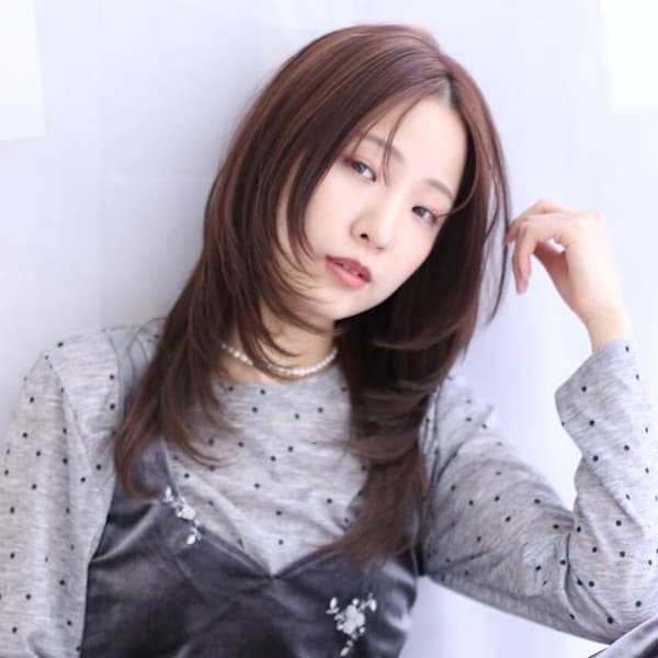 小顔ハッシュカット×ココアベージュ20代30代40代|albero