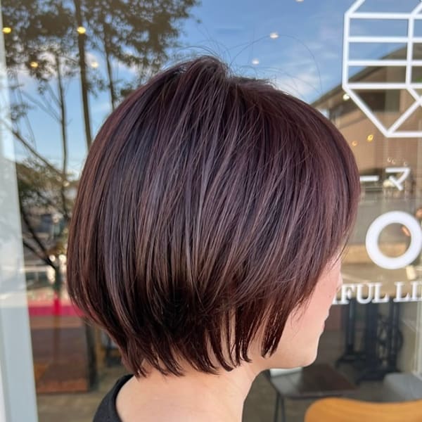 【のぞみ】髪質改善ショート/大人女性/ボブ30代40代50代|B-WORLD