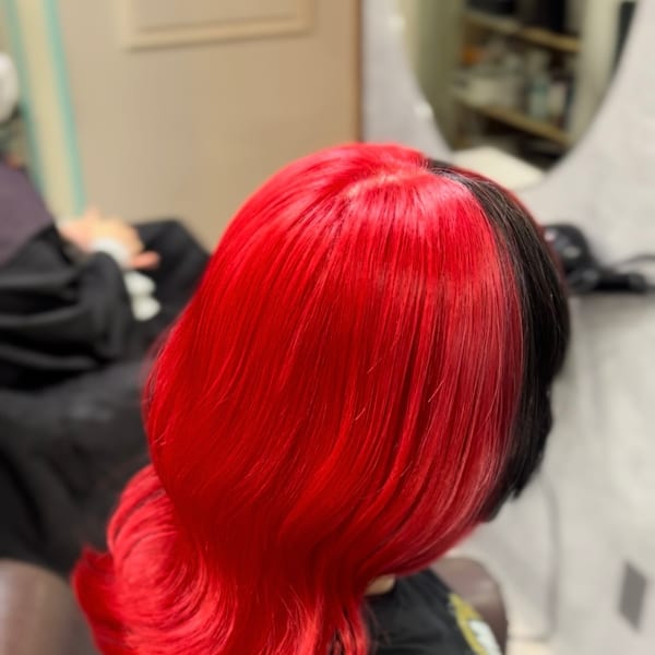 原色レッド×1ブリーチ