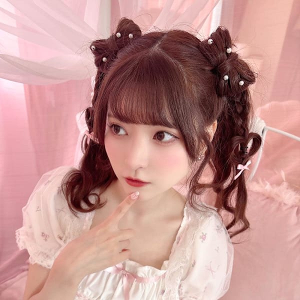 小鳥遊るいちゃん立体リボンハートハーフツイン＊まゆ