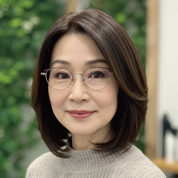 50-60代にオススメ★知的エレガントボブ