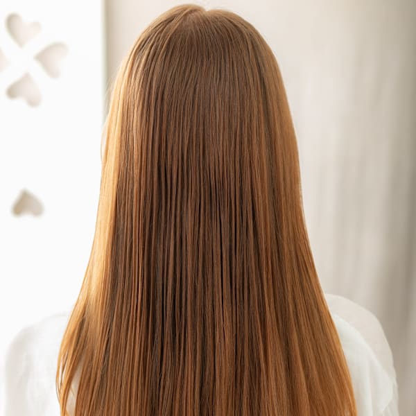 ハイトーンカラー姫カットレイヤー艶感ストレート20代30代