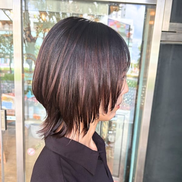 艶感ブラウン!レイヤーウルフボブ|chapter 千葉ニュータウン中央店