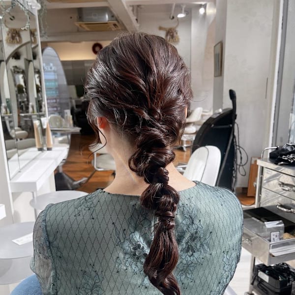 【お呼ばれヘア編みおろし】